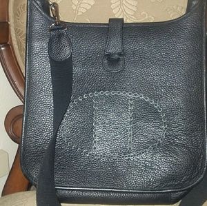 Black leather purse